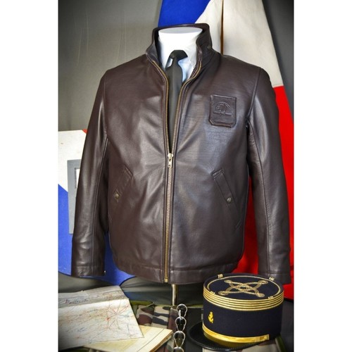 Blouson cuir armée française - cuir,