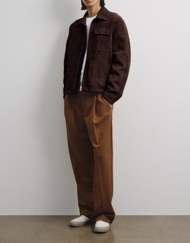 Blouson cuir homme marron