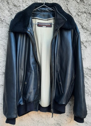 Blouson cuir vintage xxl - cuir,