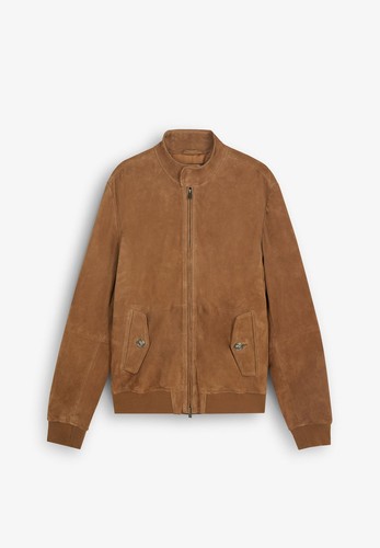 Blouson cuir bomber - , marron